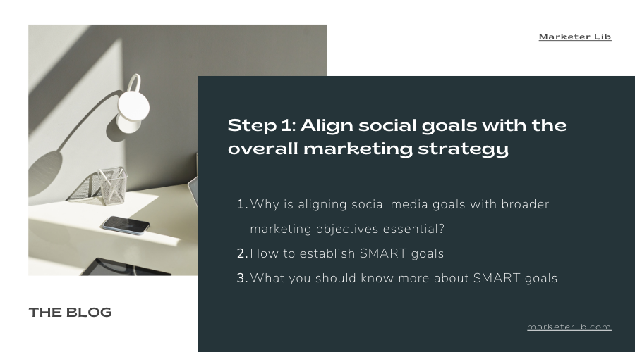 I. Step 1: Align social goals with the overall marketing strategy
1.1 Why is aligning social media goals with broader marketing objectives essential?
1.2 How to establish SMART goals
1.3 What you should know more about SMART goals